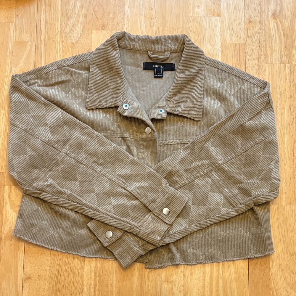 Forever 21 Brown Corduroy Jean Jacket